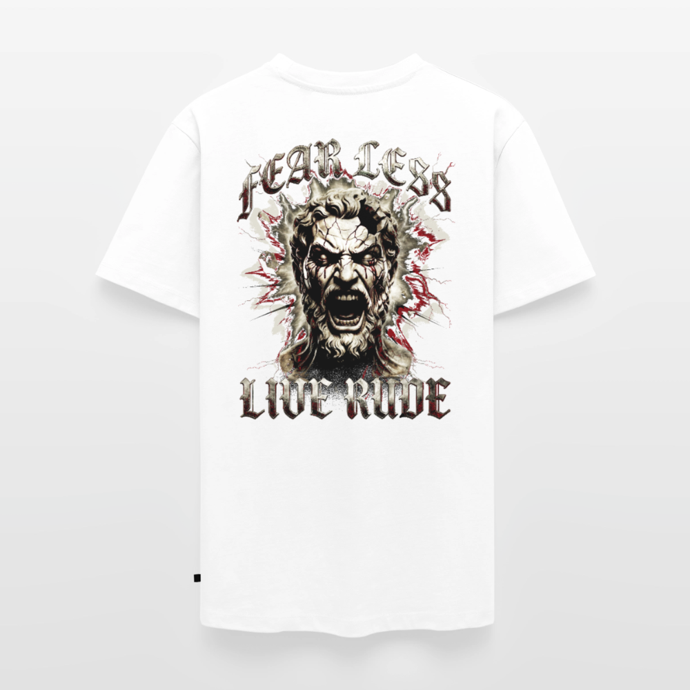 FEAR LESS, LIVE RUDE - Leonidas - white