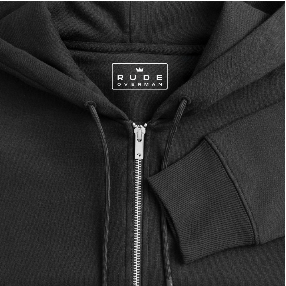 OVERMAN // ORIGIN Woman Hoodie Zipper - black