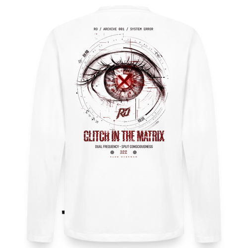 ARCHIVE 001: GLITCH IN THE MATRIX Longsleeve - white