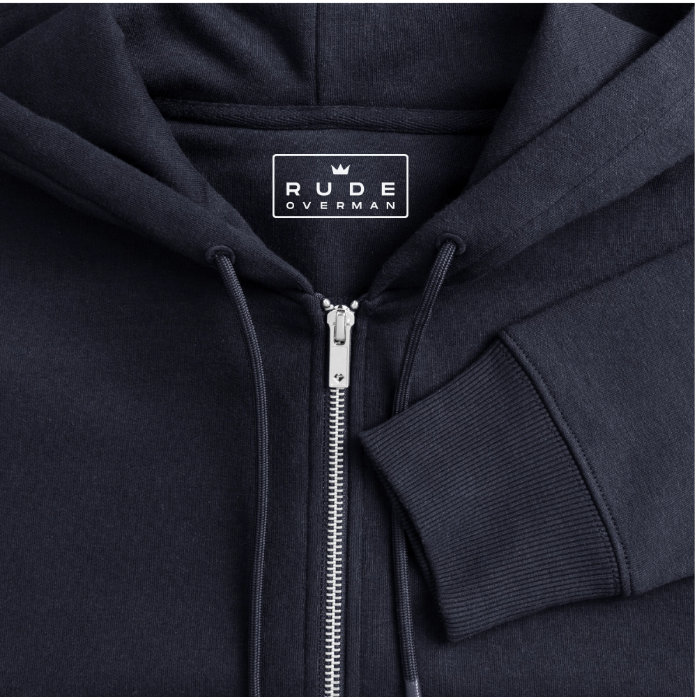 OVERMAN // ORIGIN Woman Hoodie Zipper - navy